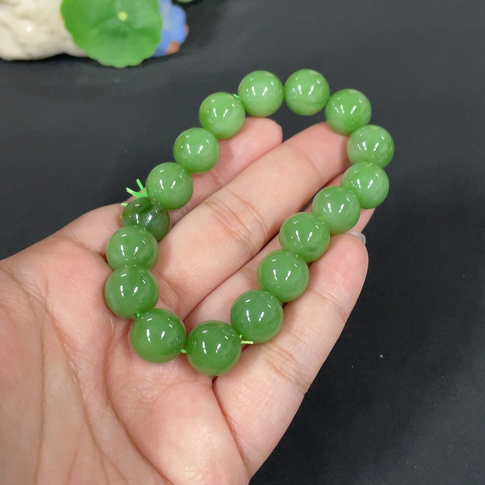 Hetian Jade Bracelet, . 11.8mm, . | Huiliu Certified