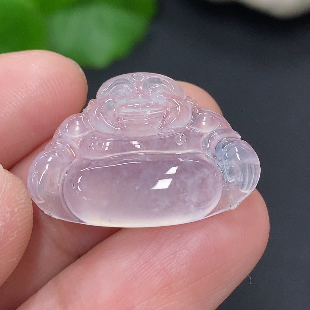 Huiliu Jadeite Buddha inlaid piece, handcrafted jade sculpture with intricate detailing, certified by Huiliu HQ.