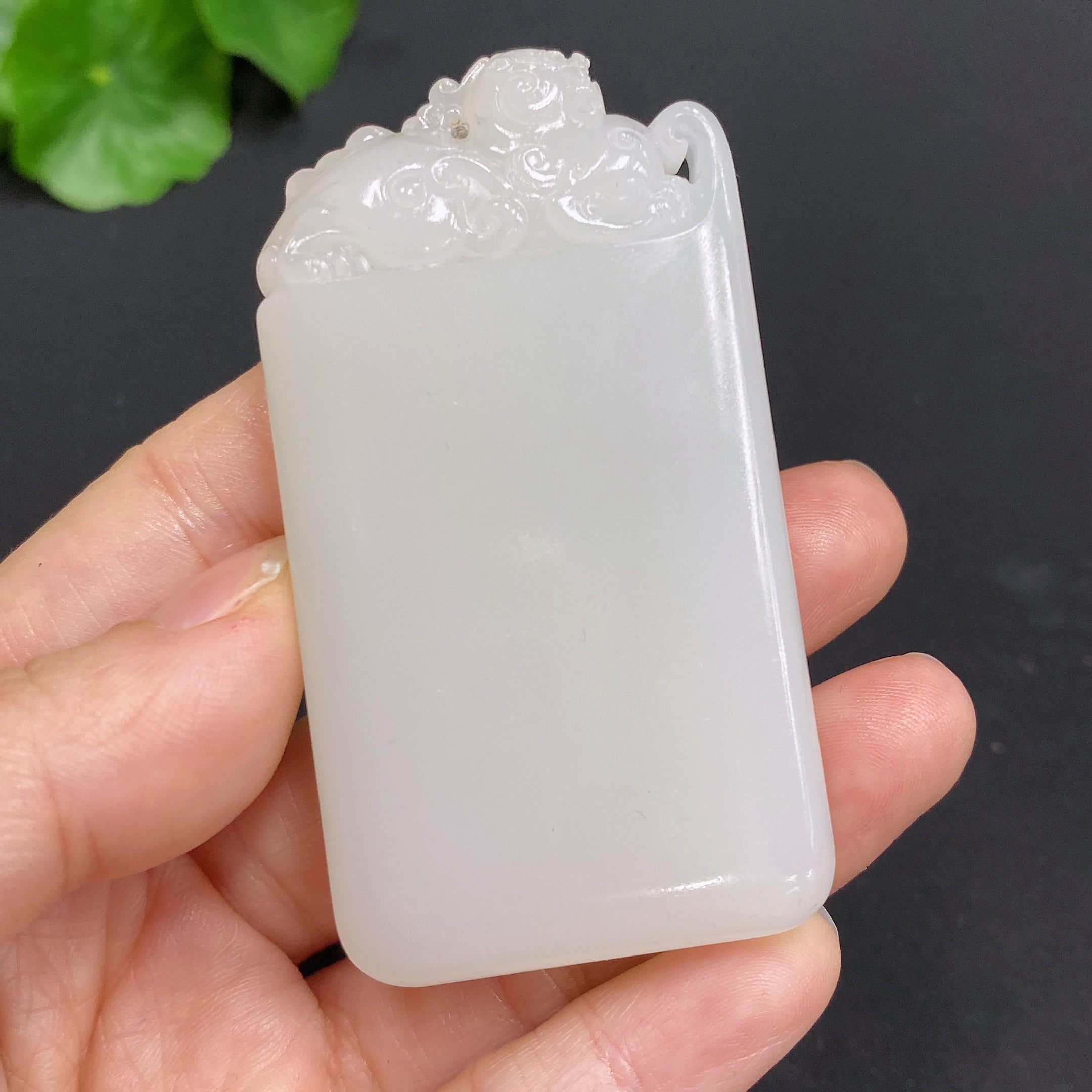 Hetian Jade Pendant Antique Plaque Total Weight Approx. 72.7g