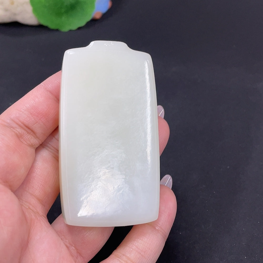 Hetian Jade Pendant Plain Pendant Total Weight Approx. 81.6g