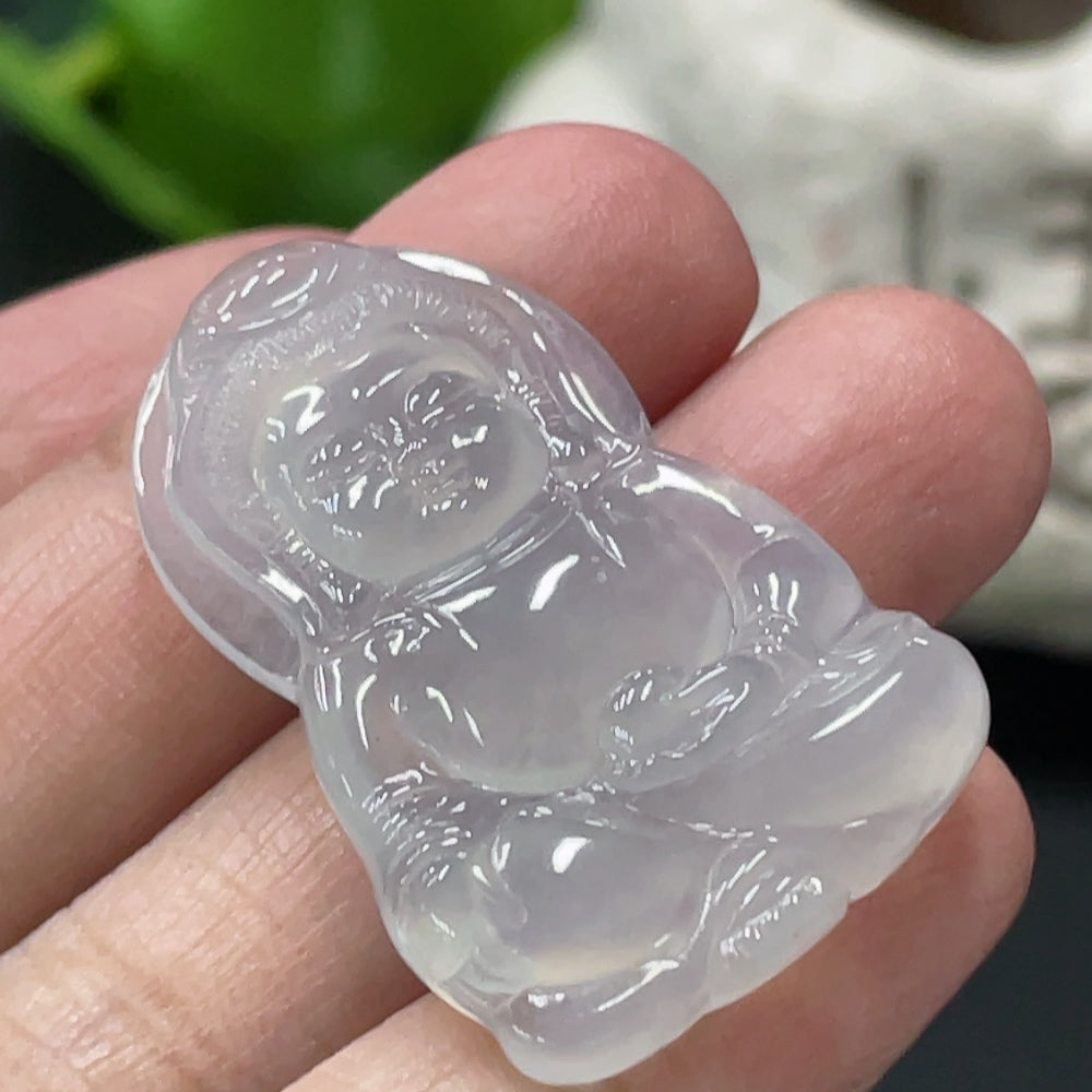 Jadeite Guanyin Pendant, Total Weight Approximately 6.42g