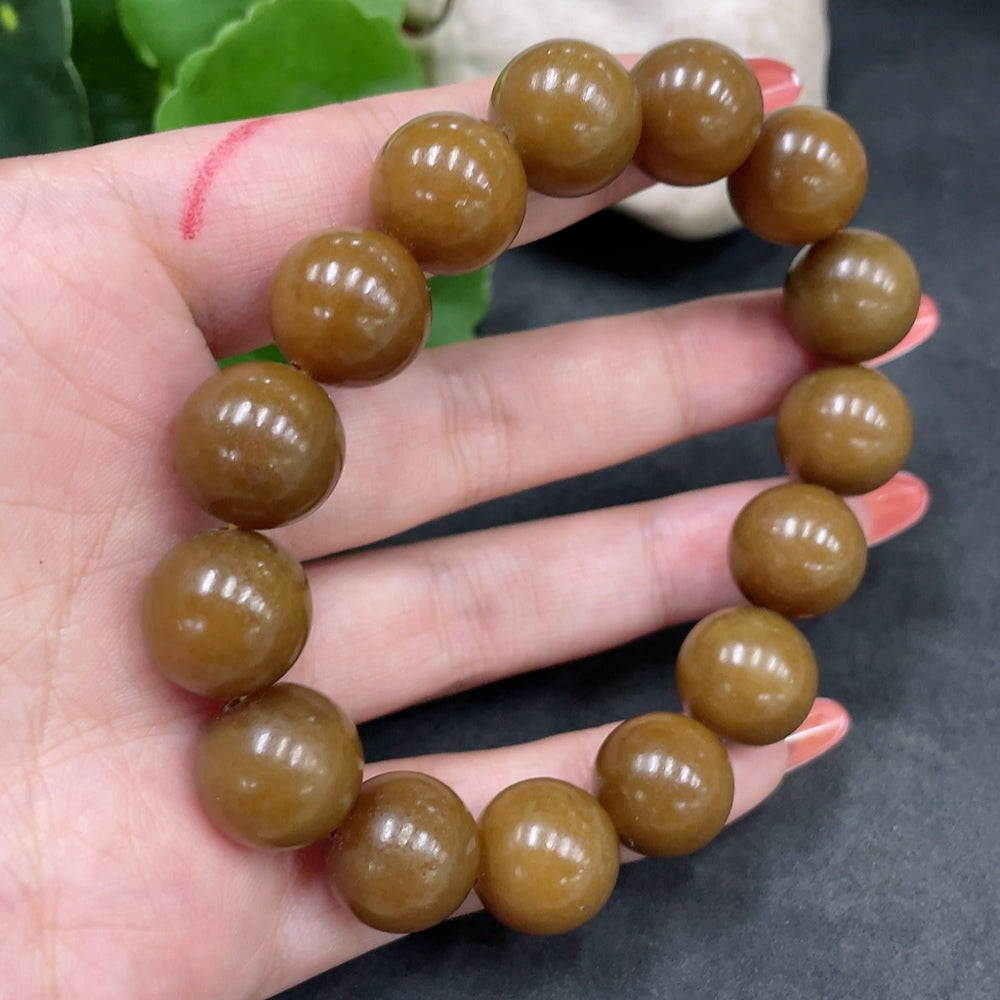 Hetian Jade Bracelet, approx. 13.6mm, total weight approx. 61.3g