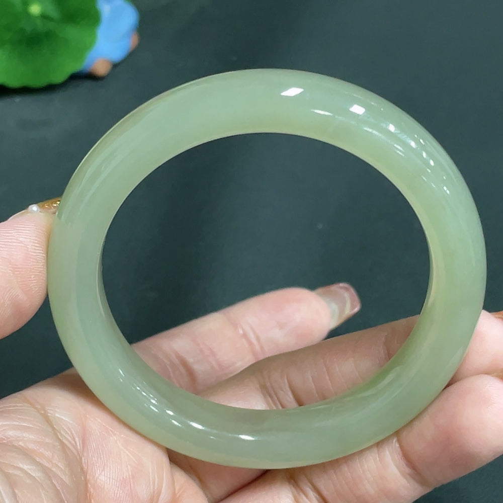 Hetian Jade Regular Bracelet Size 54.4 Total Weight Approx.48g