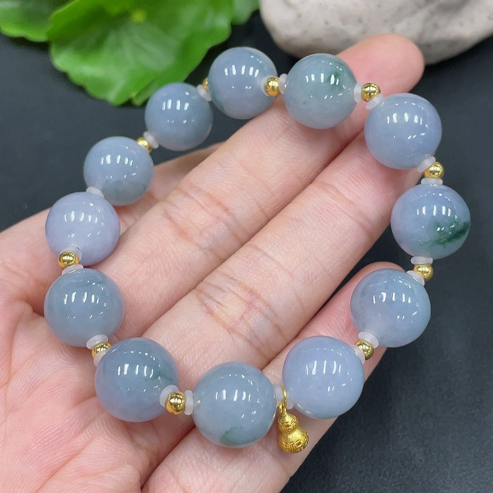 Jadeite Bracelet K mm . with Accessories about 29. | Huiliu Certified
