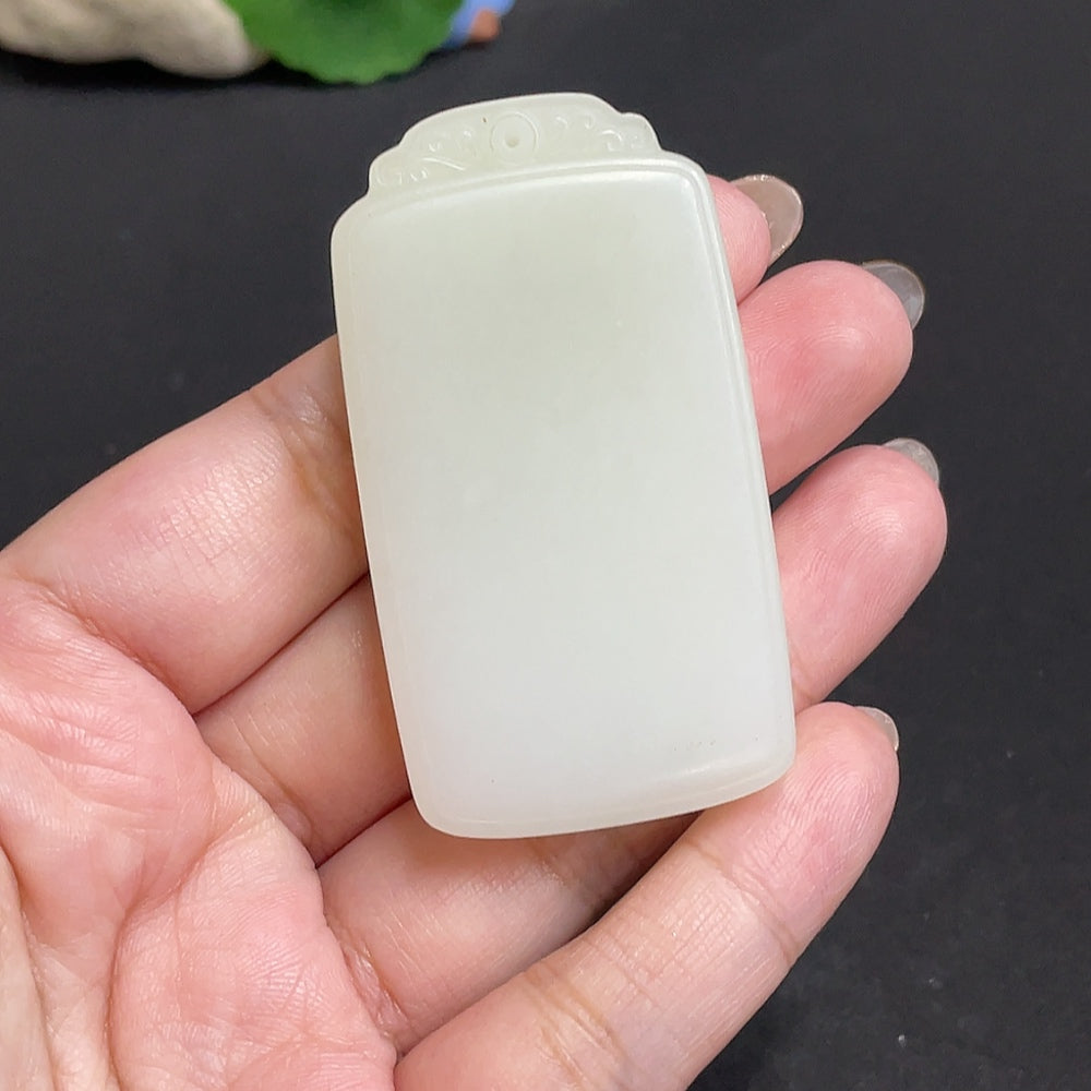 Hetian Jade Pendant, Plain Pendant, Total Weight Approx. 65.9g