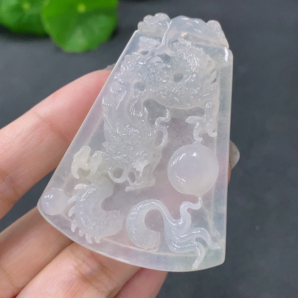 JadeitePendant Dragon Plaque Total Weight 23.882g