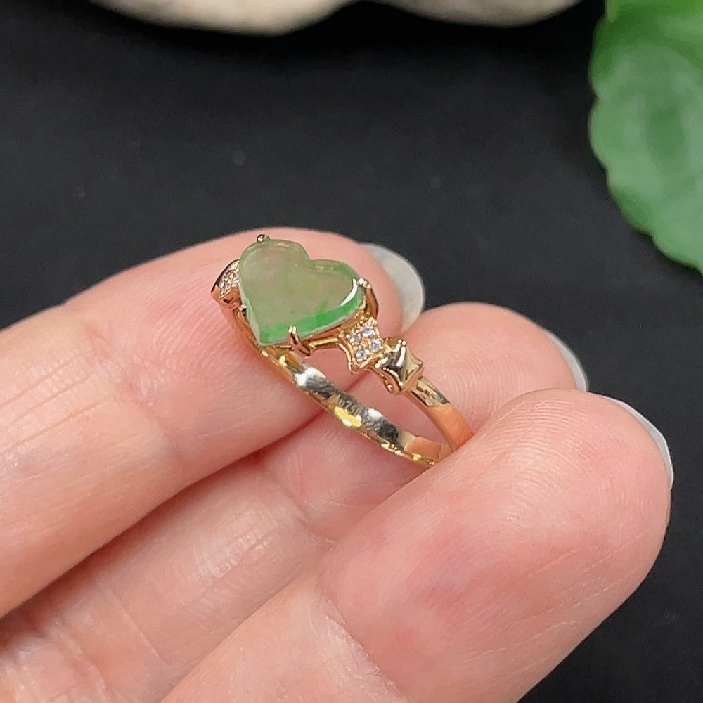 Jadeite Inlaid Ring . (Non-Diamond) | Huiliu Certified