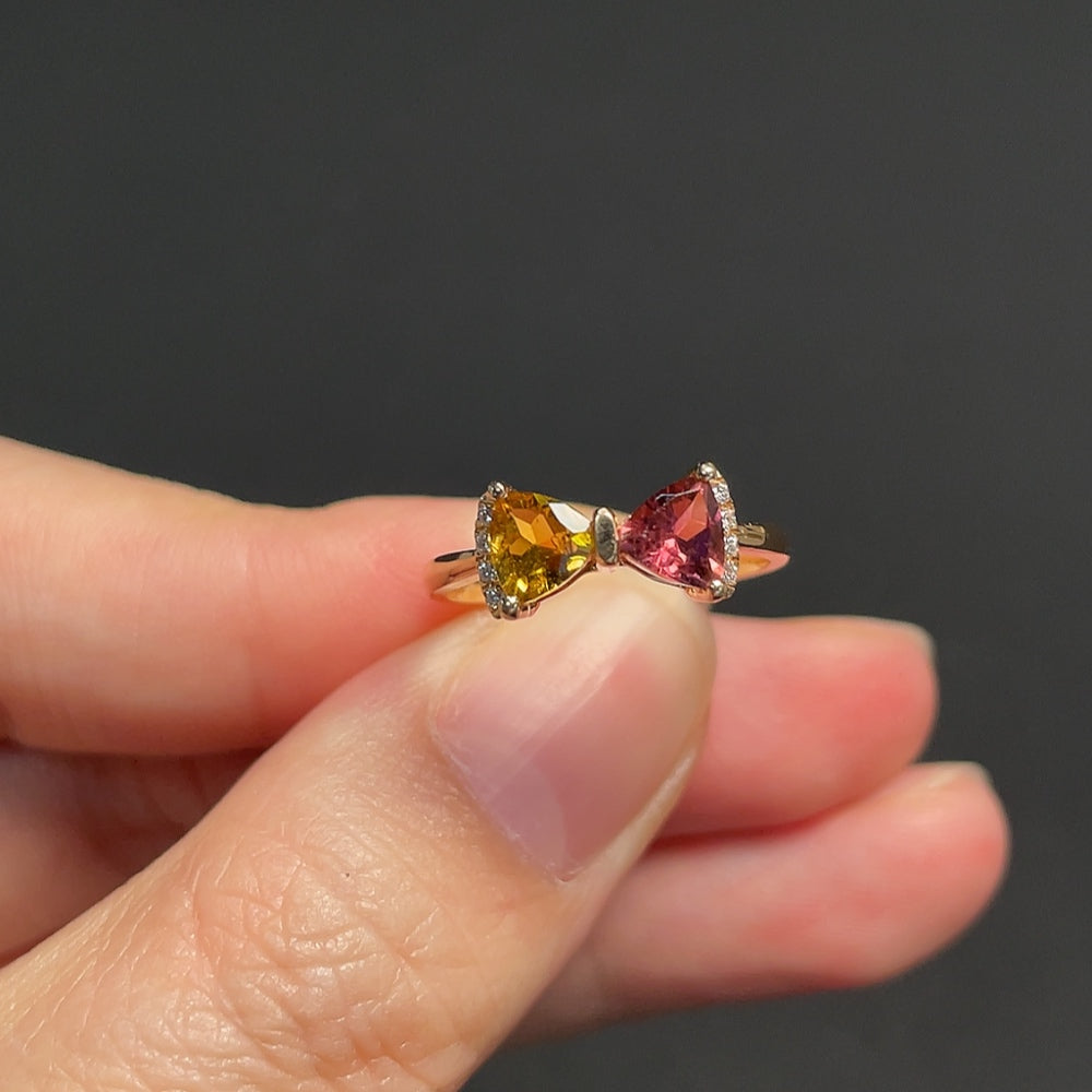 18k Tourmaline Ring Non-Diamond Total Weight Approx. 2.1g Size 12