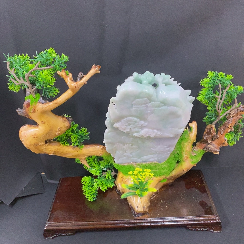 Jadeite landscape ornament