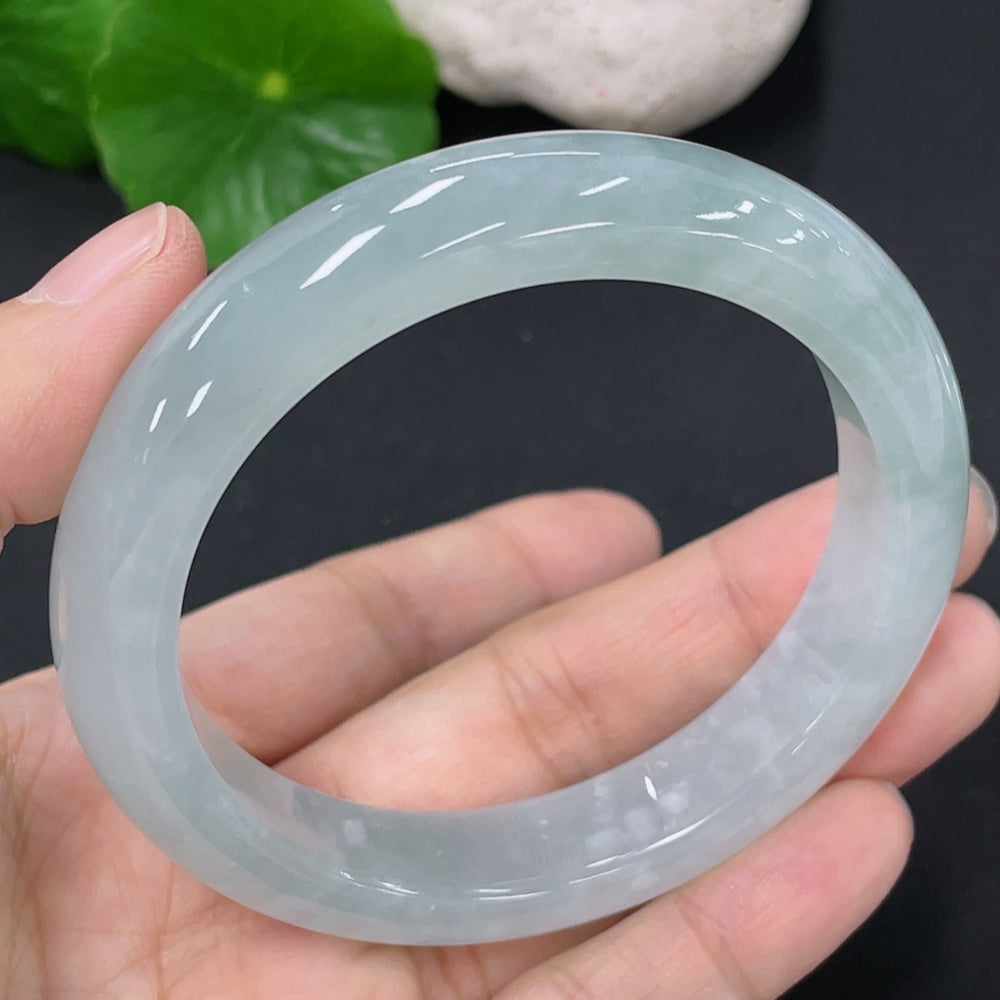 Jadeite Round Bracelet, Total Weight Approx. 53.89g, Size 54.7