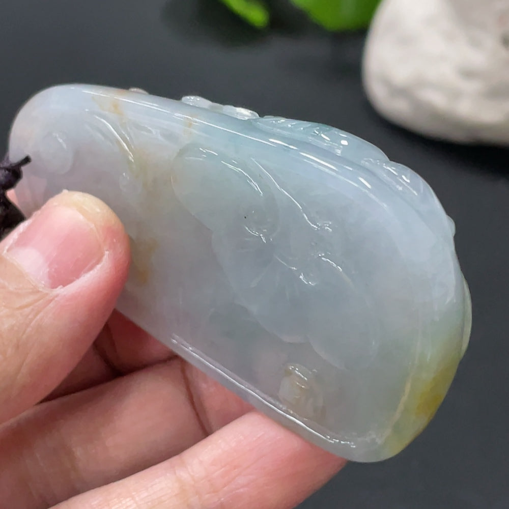 Jadeite Double Happiness Pendant