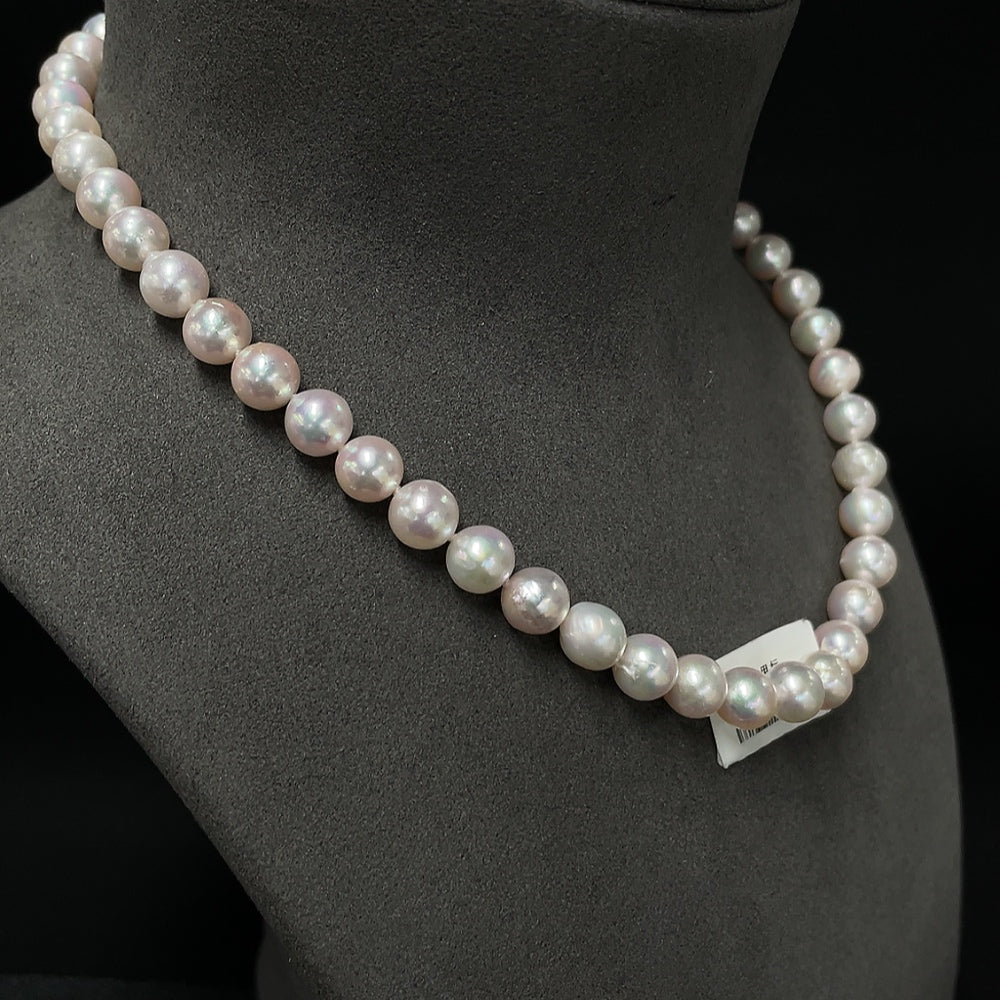 Seawater pearl necklace non-gold setting total weight about 44.27g size about 8.6mm