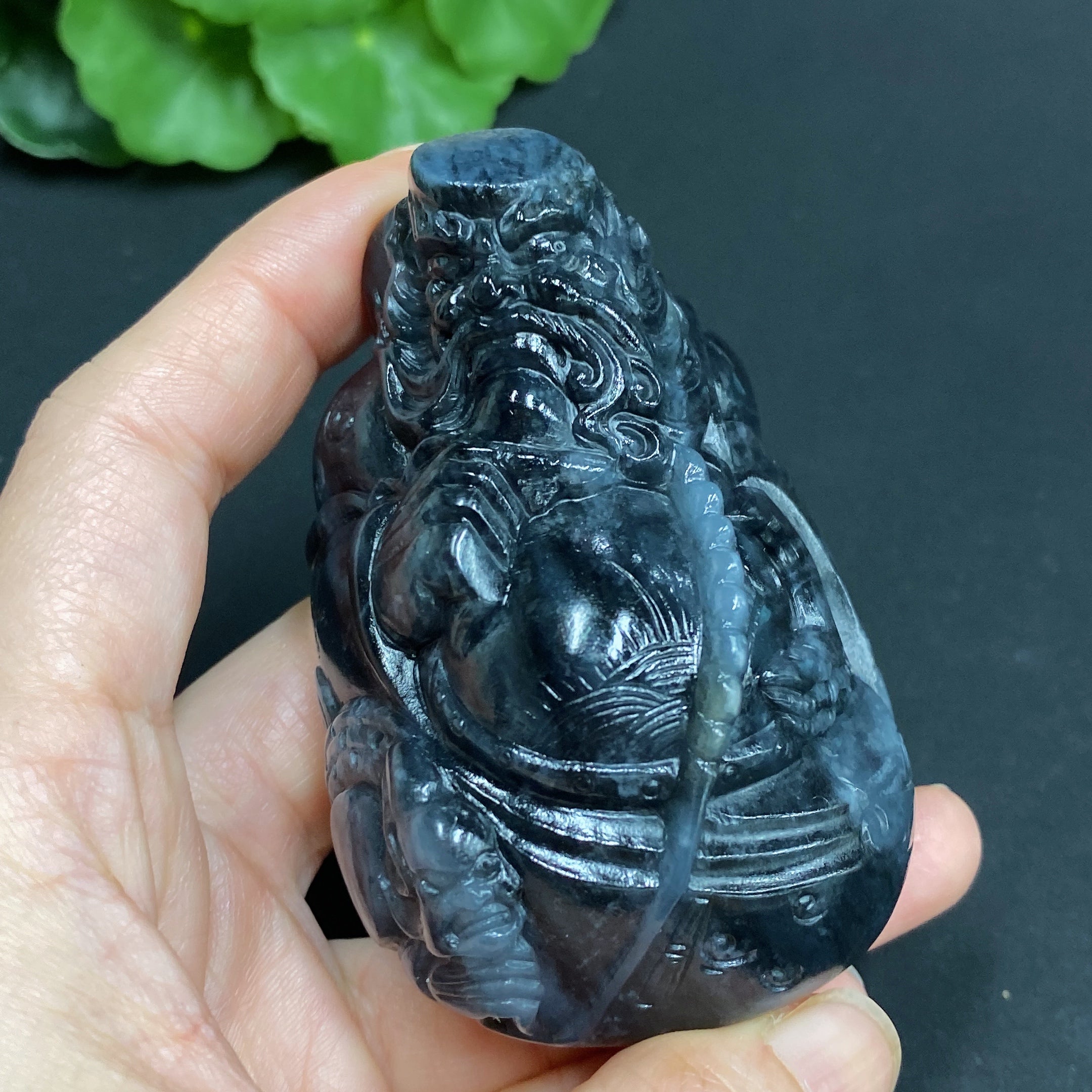 Hetian Jade Handheld Piece - Zhong Kui, Total Weight Approx. 172.4g