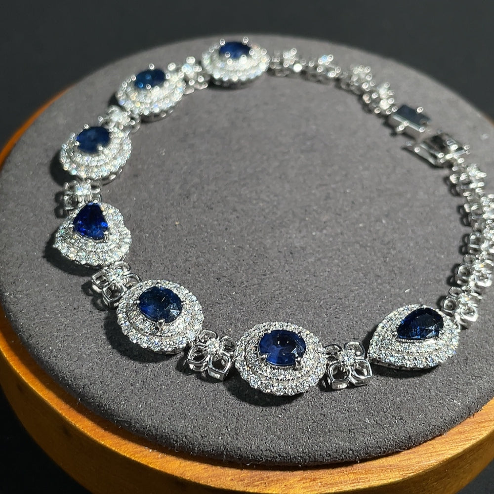 Sapphire Bracelet Non-Diamond 18K Gold