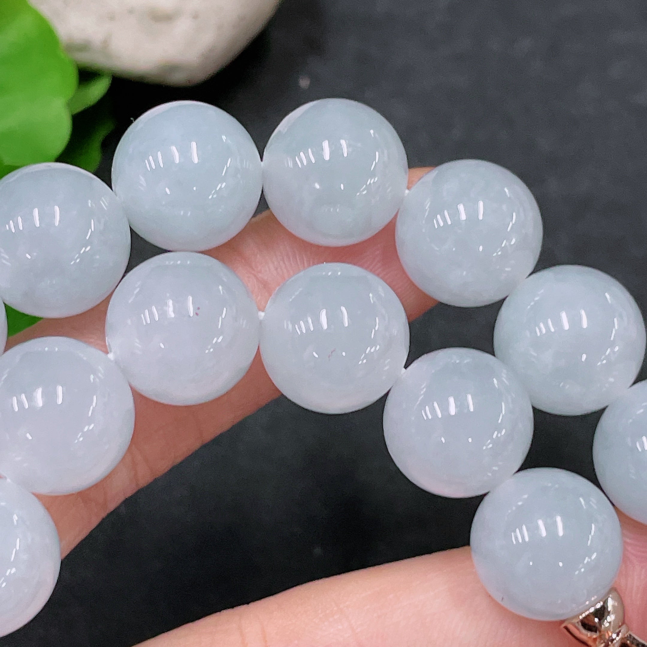 Jadeite Bead Necklace Non-Gold Total Weight Approx. 139.42g Size About 12.7mm