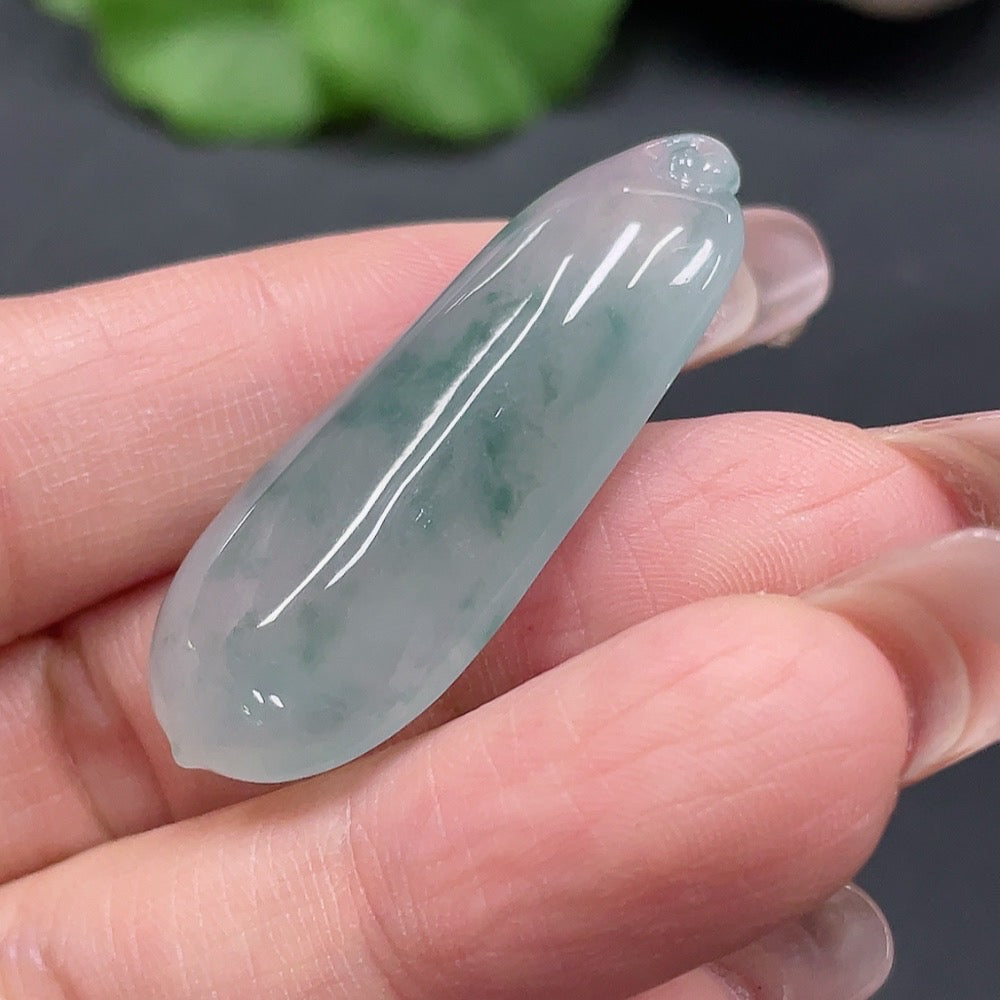 Jadeite Fu Gua Pendant, Total Weight: 8.981g