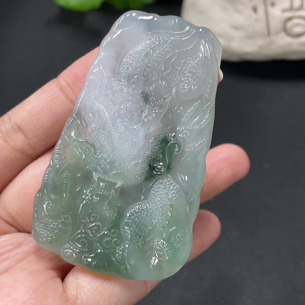 Jadeite Dragon Pendant, Approx. 32.15g