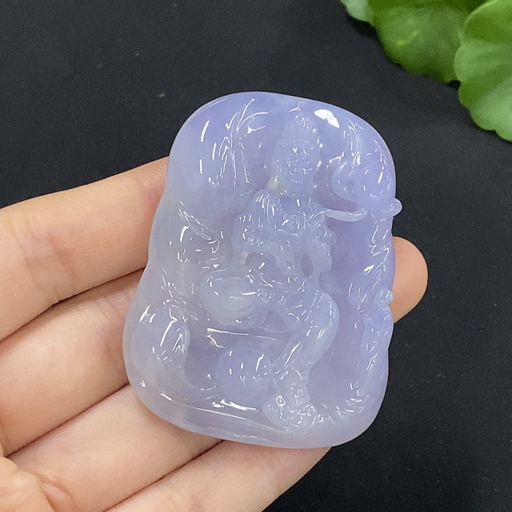 Jadeite Guanyin Pendant . | Huiliu Certified