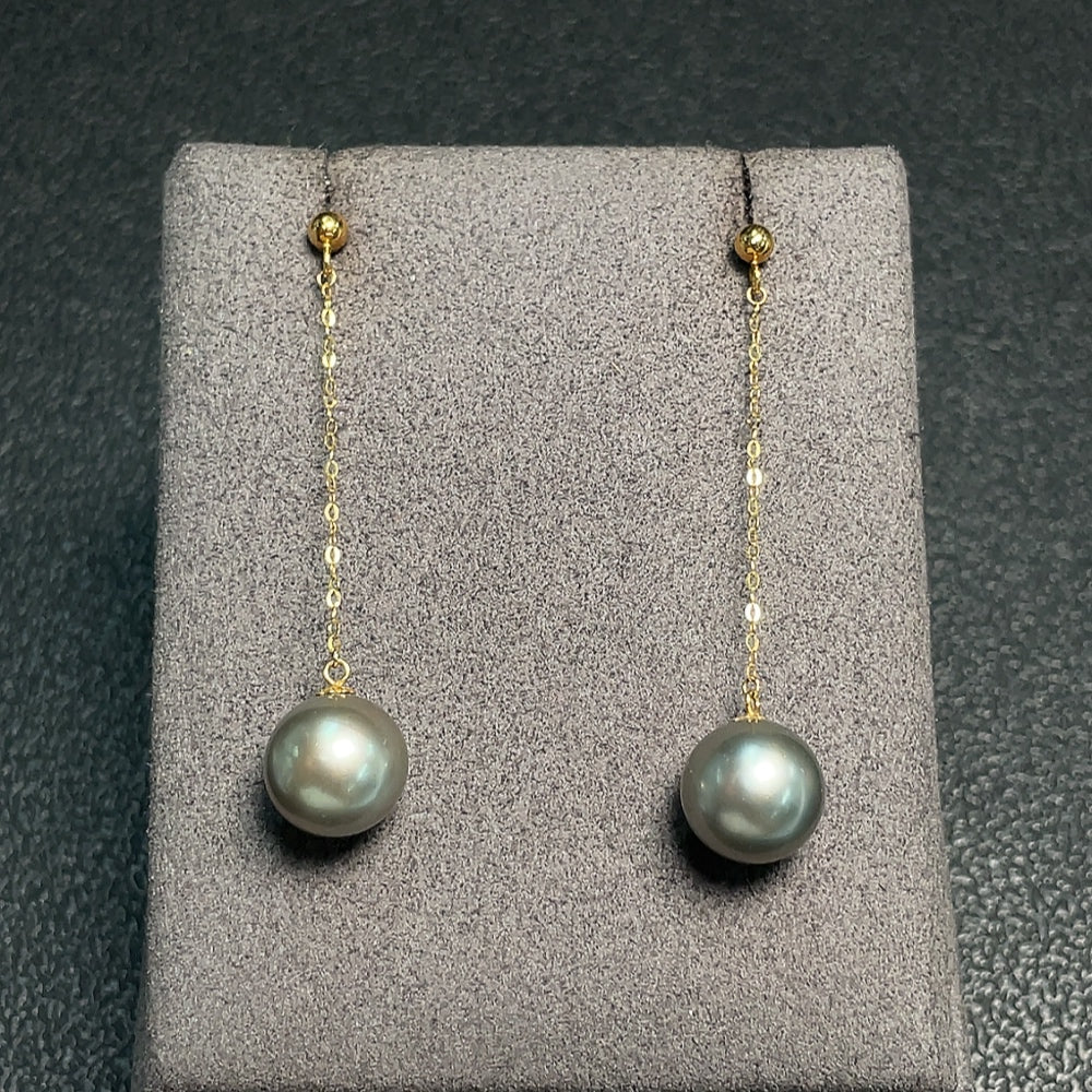 Seawater Pearl Earrings No Hallmark Surface Gold Content 75% Total Weight Approx. 3.12g Size Approx. 9.8mm