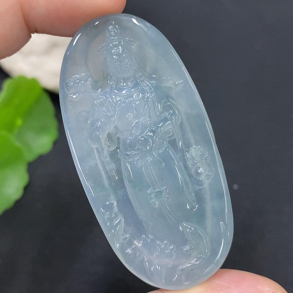 Jadeite Pendant Total Weight Approx.24.58g Guanyin