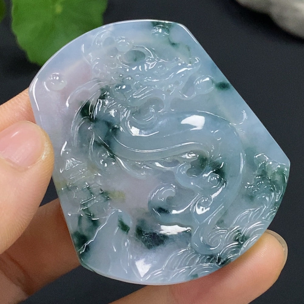 Jadeite Dragon Pendant Total Weight Approx. 24.5g