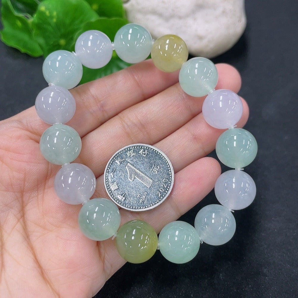 Jadeite Bracelet, Approx. 12.5mm, Total Weight Approx. 50.96g, Color Origin Undetermined
