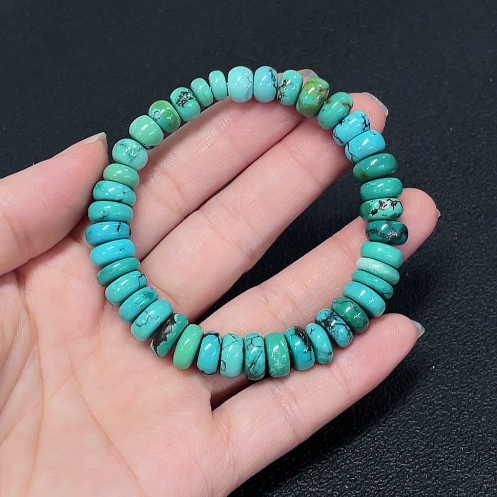 Turquoise Bracelet 6.2-9.9mm Approx. Color Origin Undetermined Contains Other Mineral Components