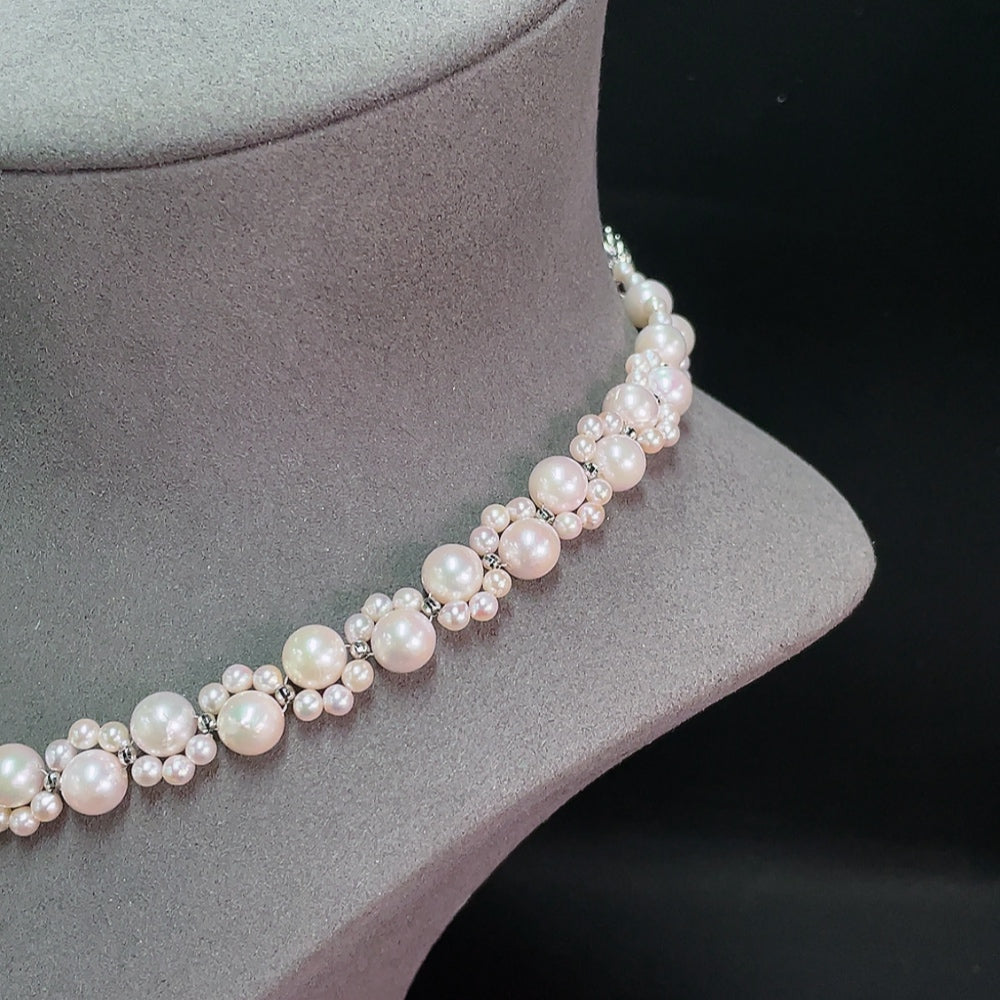 Seawater Pearl Strand Non-Gold Total Weight Approx. 39.8g Size 3.1-7.6mm