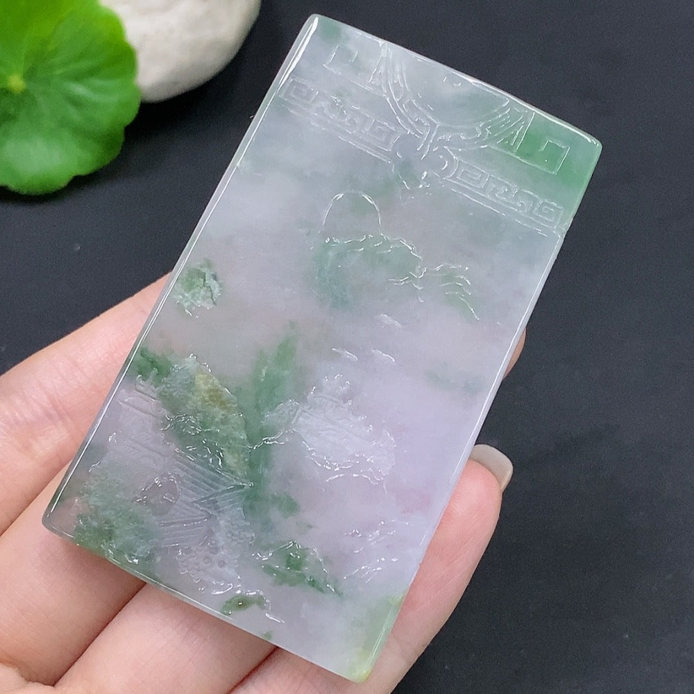 Jadeite Ascending Success Pendant, Total Weight Approx. 55.1g