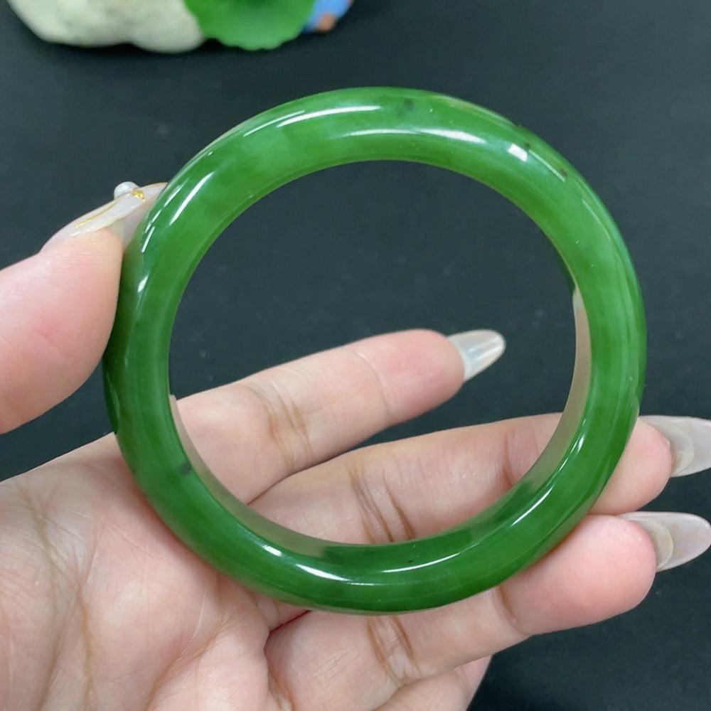 Hetian Jade Round Bracelet Size 55.1 Total Weight Approx. 47g