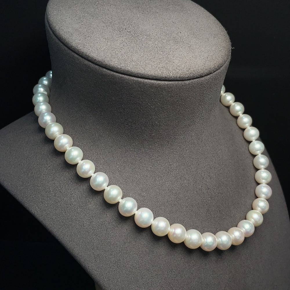 Pearl Necklace Suspected Gold-Plated Total Weight Approx. 56.59g Stone Size 10mm