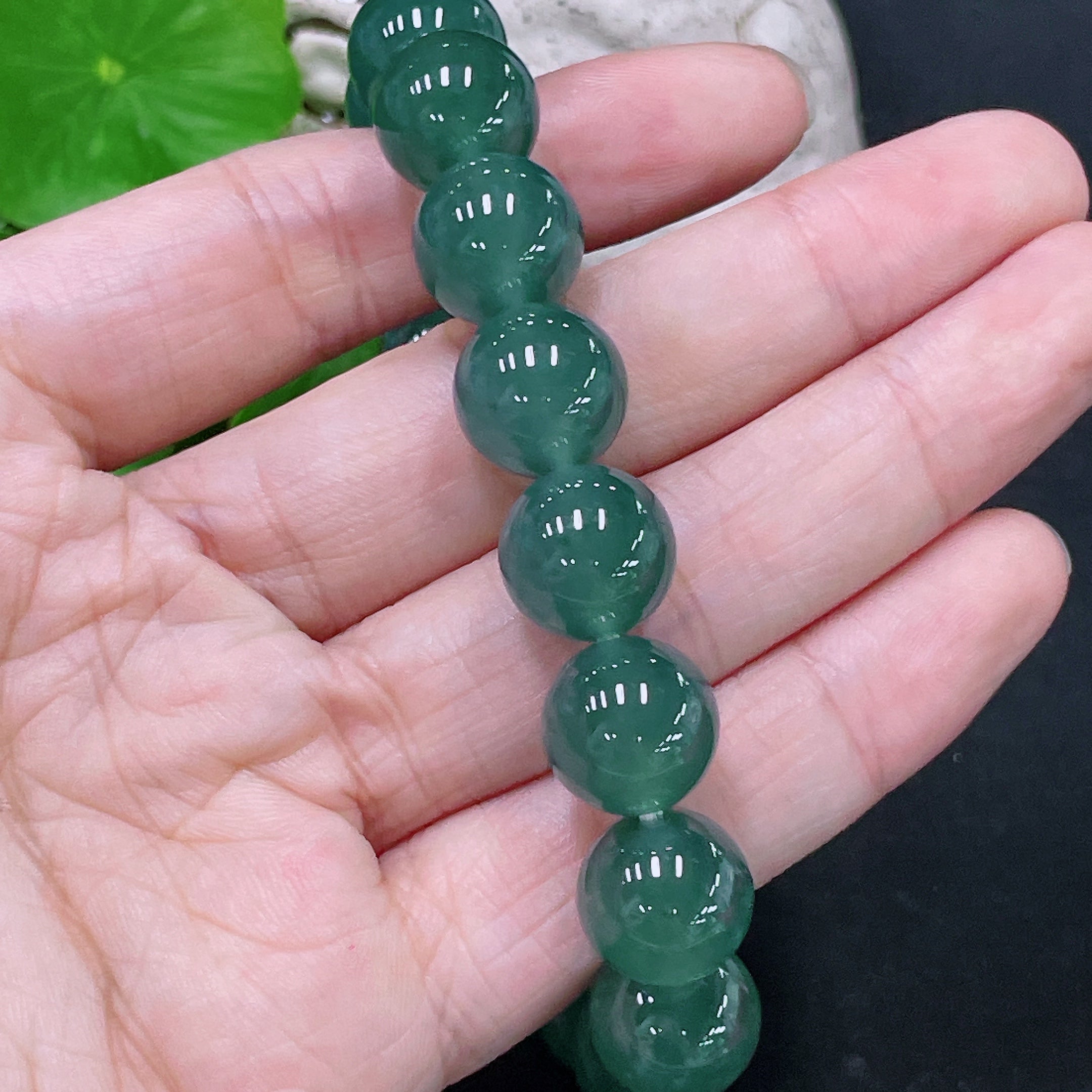 Jadeite Bracelet Size 12.3mm Approx. Total Weight About 56.31g