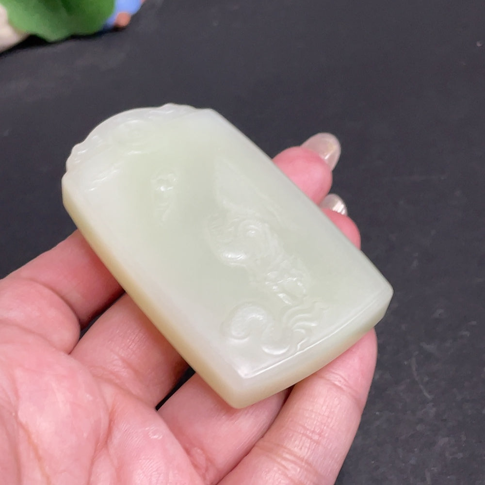 Hetian Jade Pendant Guanyin Total Weight About 80.2g