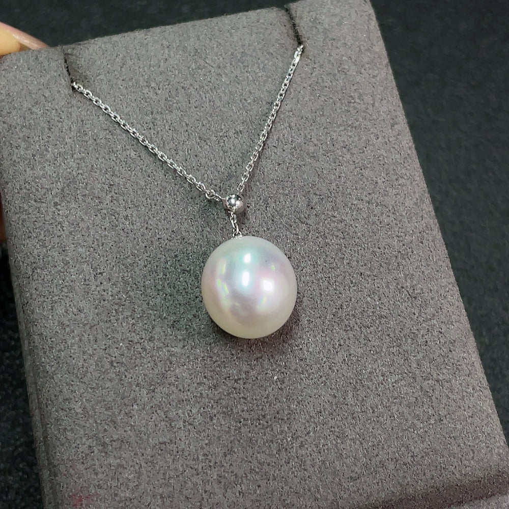 18K海水真珠ネックレス 総重量約4.24g サイズ約11.6mm