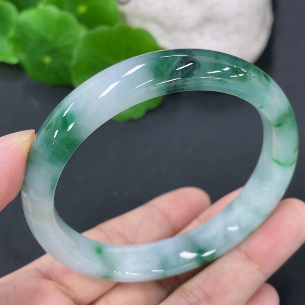 Jadeite Round Bracelet Size 53.5mm Total Weight Approx. 39.13g