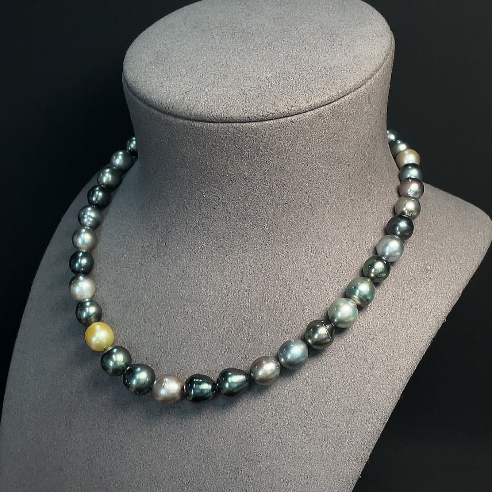 Seawater Pearl Strand Non-Gold Setting Approx. 7.5-10.7mm Total Weight About 51.47g Color Origin Undetermined