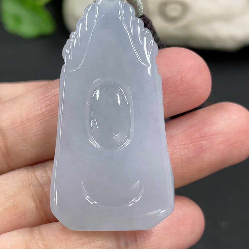 Jadeite Pendant Guanyin Total Weight Including Rope 19.23g