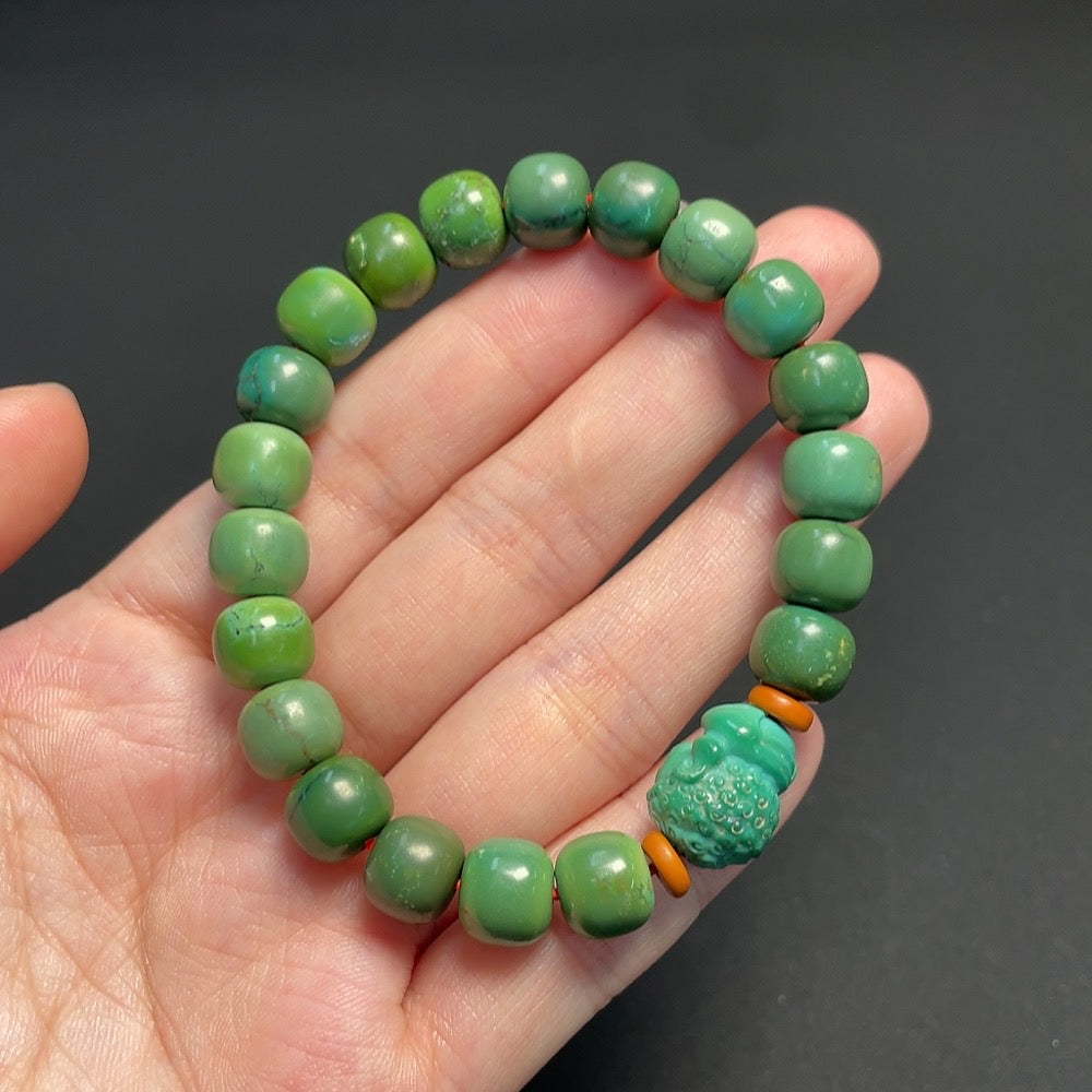 Turquoise Bracelet, Approx. 8.9mm, Total Weight About 25.16g