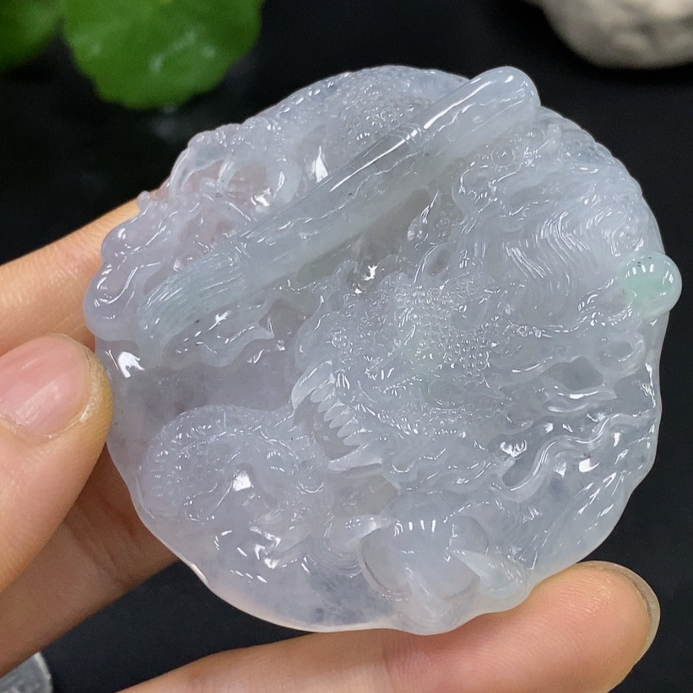JadeiteDragon Pendant Total Weight Approximately 58.6g