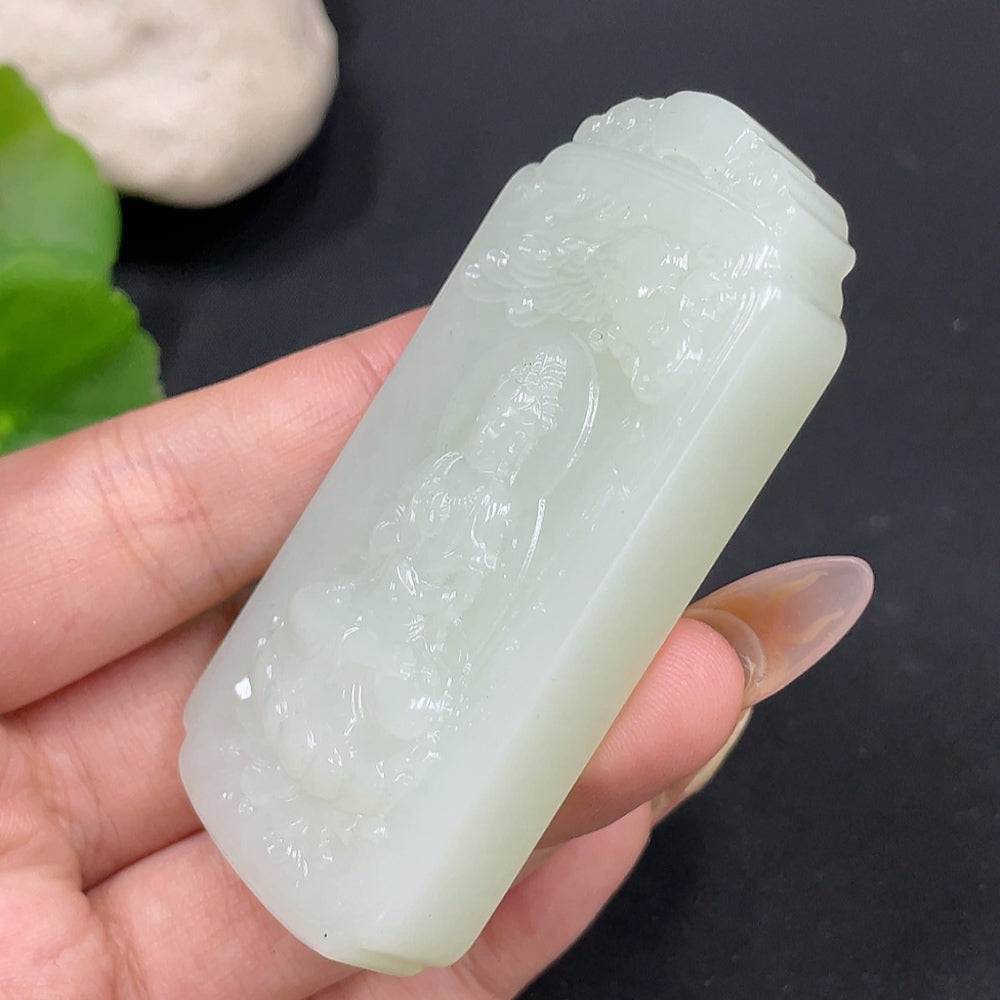 Hetian Jade Pendant Guanyin Total Weight About 66.5g