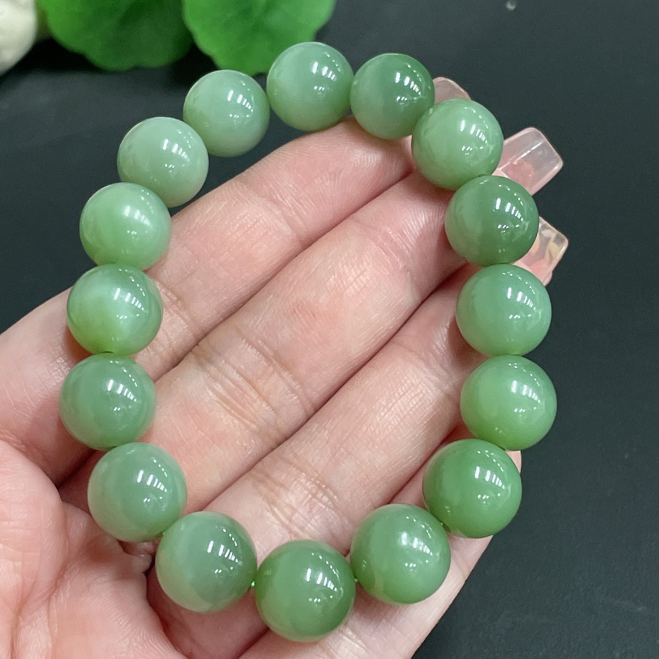Hetian Jade Bracelet, . 11.8mm, . | Huiliu Certified