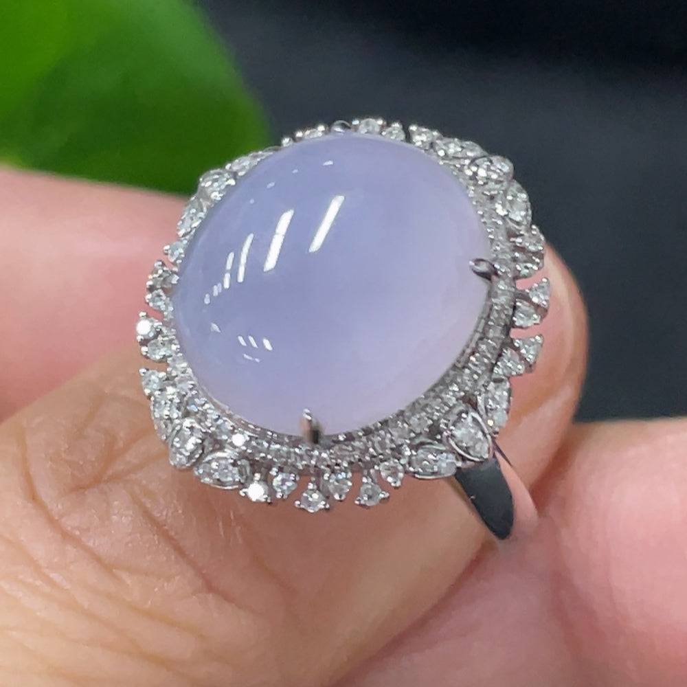 HUILIU HQ jadeite gourd ring with 18k gold inlay and diamond accents, size 13.5, showcasing intricate craftsmanship and elegant design.