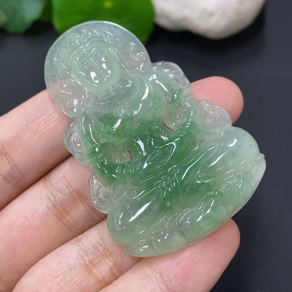 Jadeite Guanyin Pendant