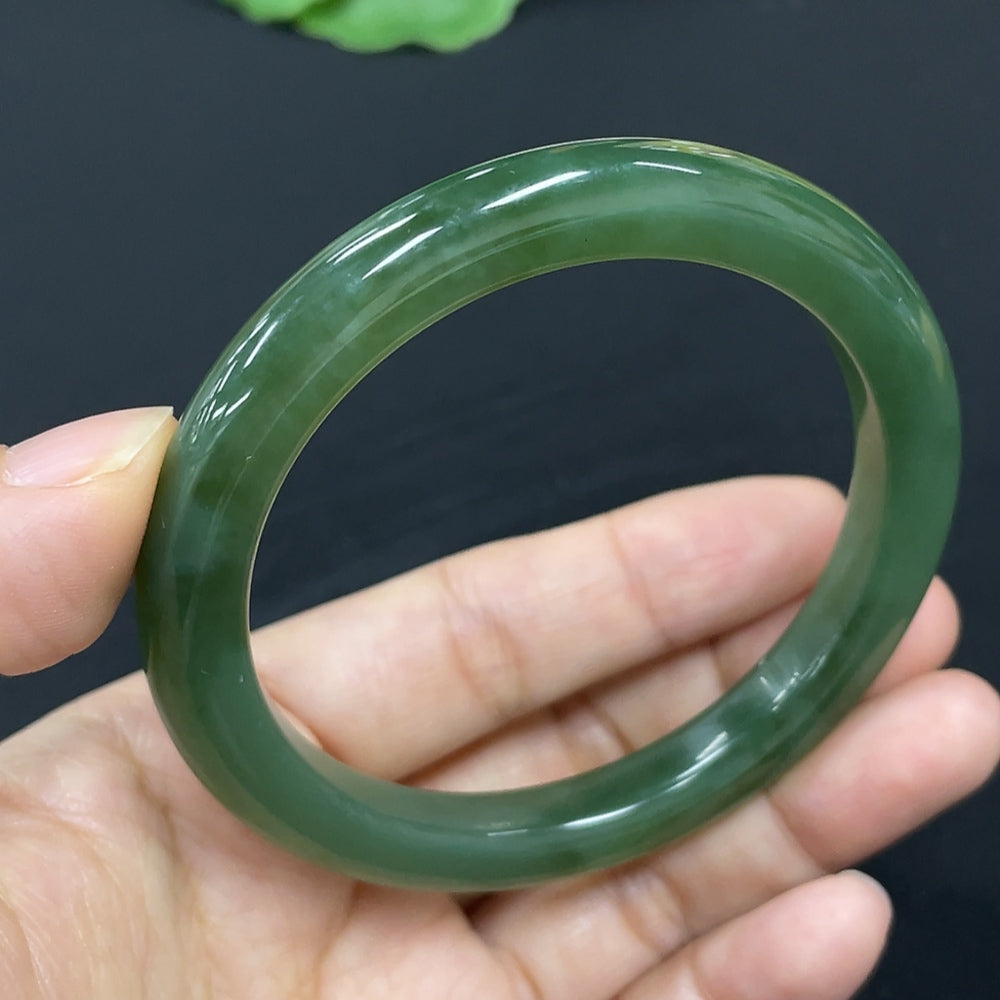Hetian Jade Jasper Round Bracelet Size 54.7 Total Weight about 34.5g