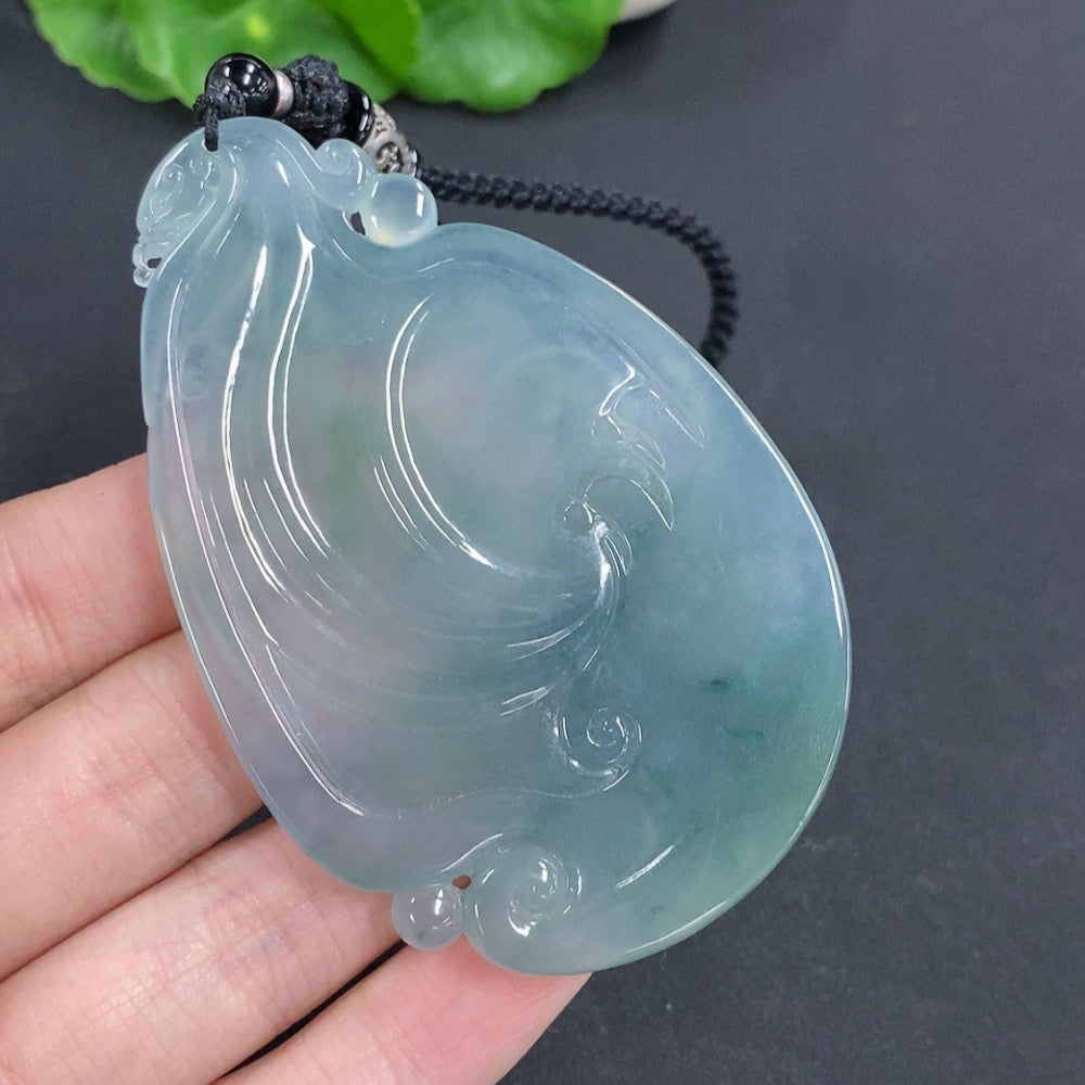 Jadeite Guanyin Pendant Total Weight Approx. 58.5g (including rope weight) with non-jadeite beads