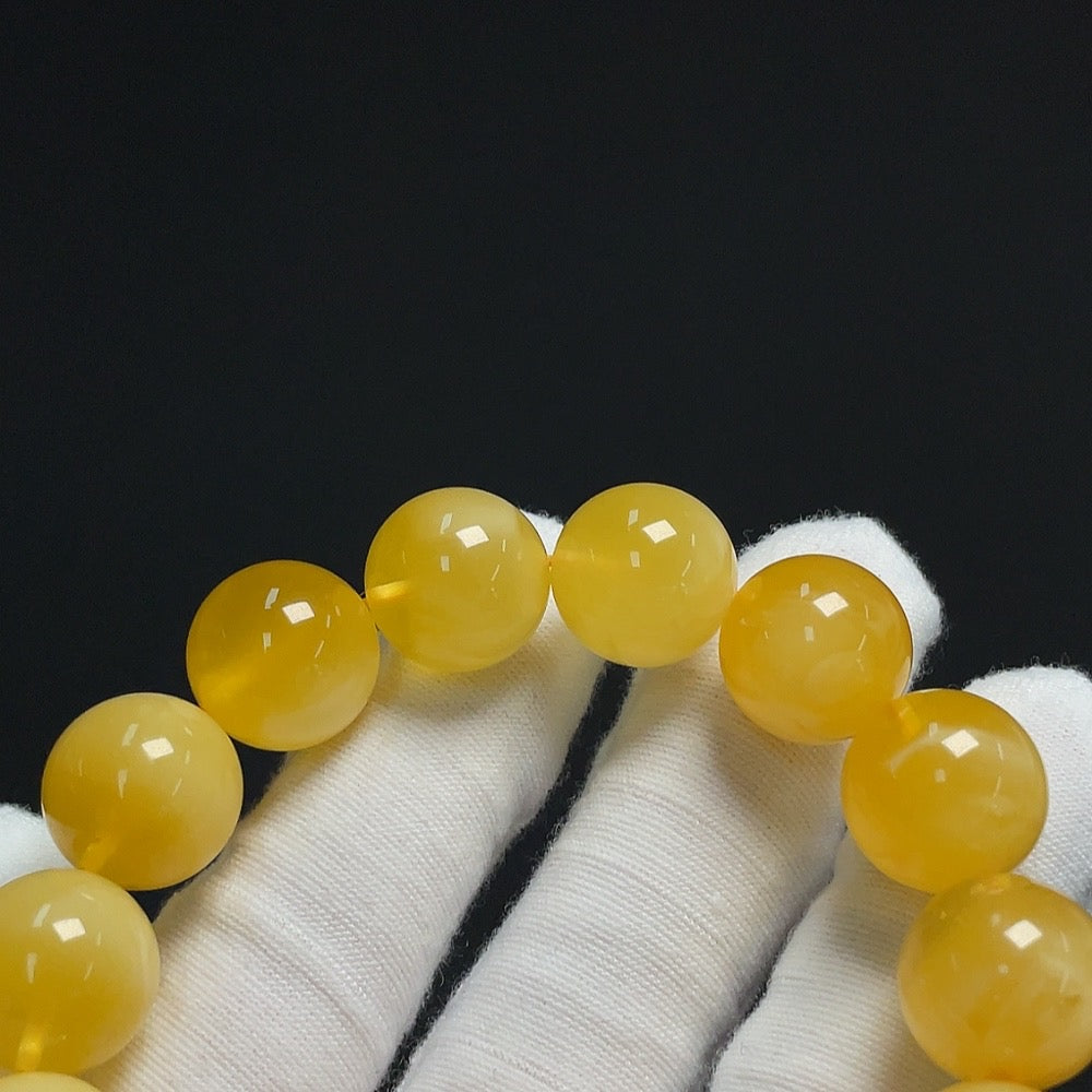 Amber Beeswax Bracelet, Approx. 14.6mm, Total Weight Approx. 26.28g