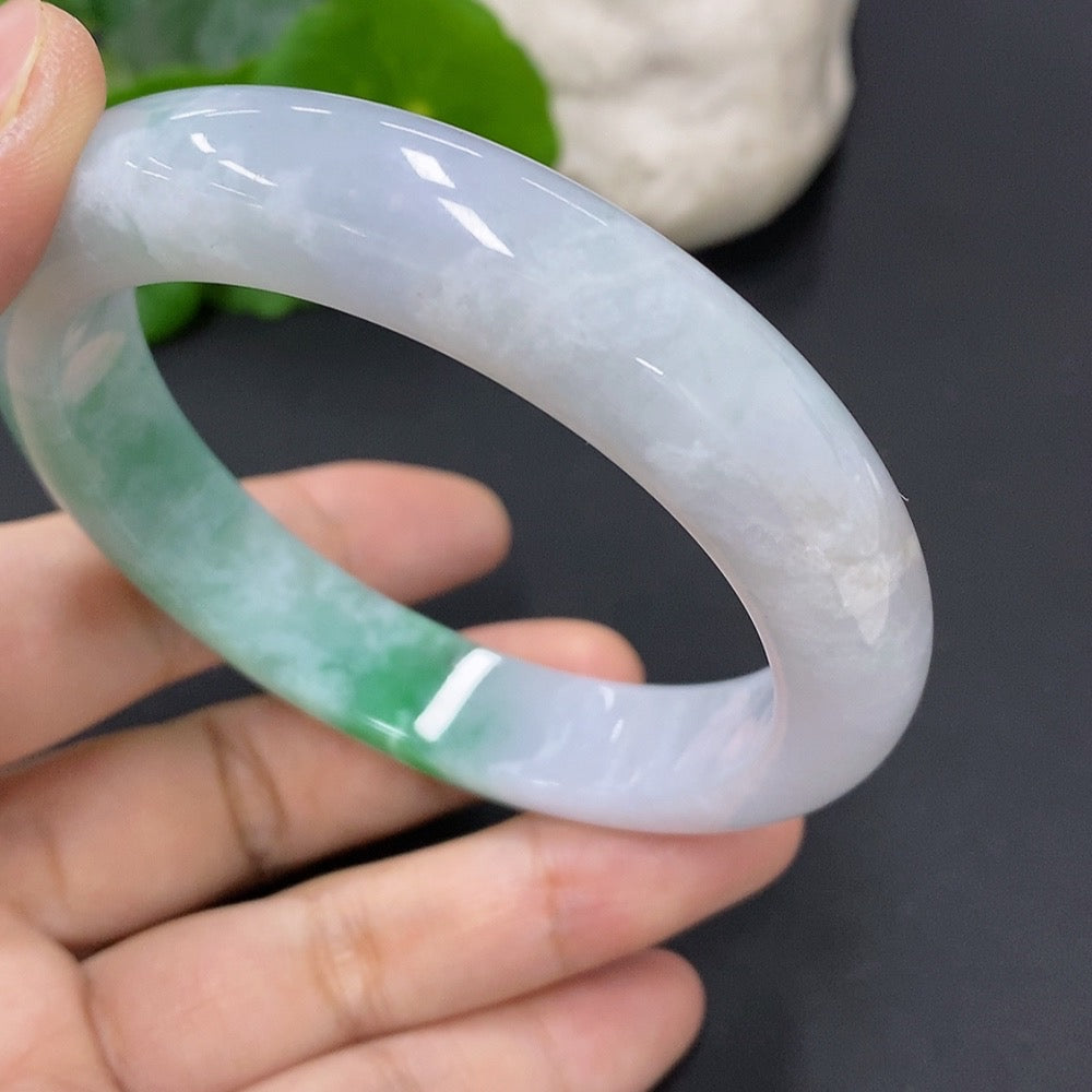 Jadeite Round Bangle Total Weight Approx. 68.3g Size 57.2
