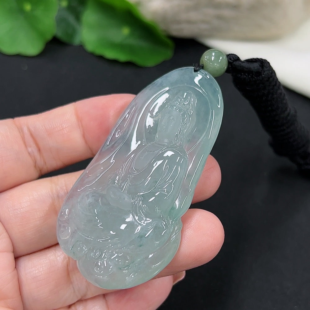 Jadeite Guanyin Pendant