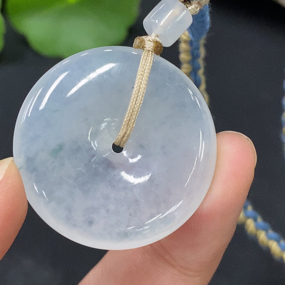 Jadeite Pendant Total Weight About 12g Peace Buckle