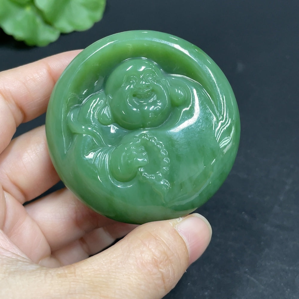 Hetian Jade Jasper Pendant - Buddha - . | Huiliu Certified
